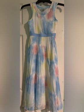 Rare editions lined tie dye GIRLS SIZE 7 Maxi dress LIKE NEW , worn once